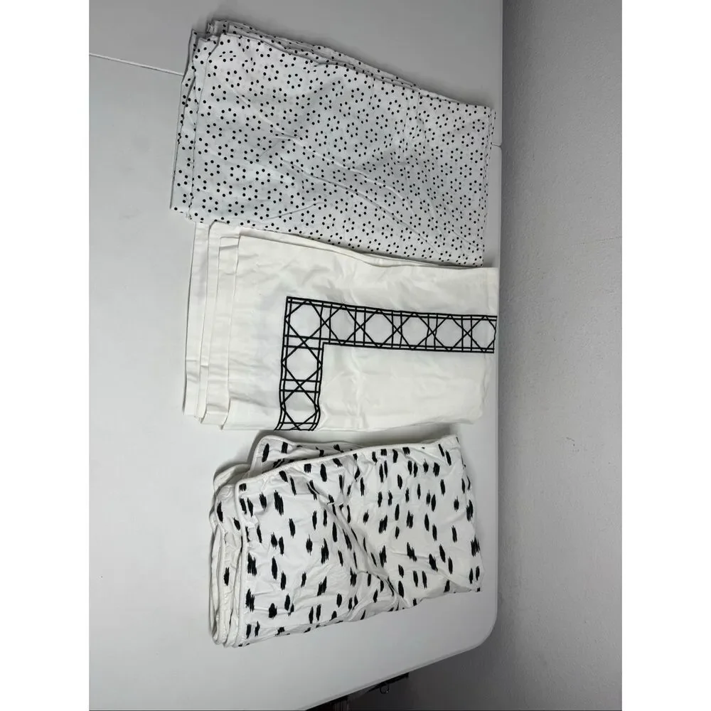 WAMSUTTA 7-Piece King Comforter Set White Black Spots Cheetah Print